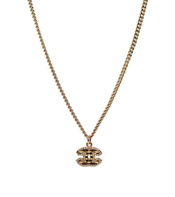 CHANEL Cubic Stripe Gold Necklace 60065 159562797 [P]