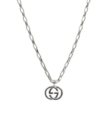 Gucci Interlocking G Silver Necklace 66837 159563500 [P]