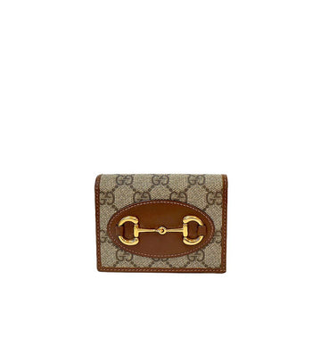 GUCCI ブラウンホースビット二つ折り財布 66481 159563666 [P]