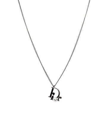 Dior Pearl Oblique Silver Necklace 65436 159564221 [P]