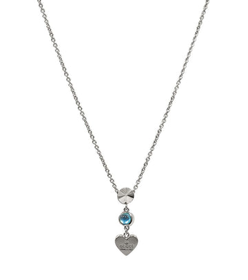 Gucci Studded Heart Silver Necklace 66042 159564353 [P]