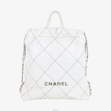 CHANEL Rucksack AS3313 22 Weiß 2N28PWD8 159564524 [P]