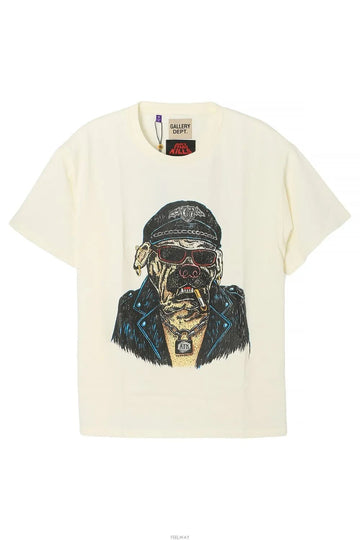 GALLERY DEPT Biker Dog Tee Light Archival White OBD10284 152883787 [P]