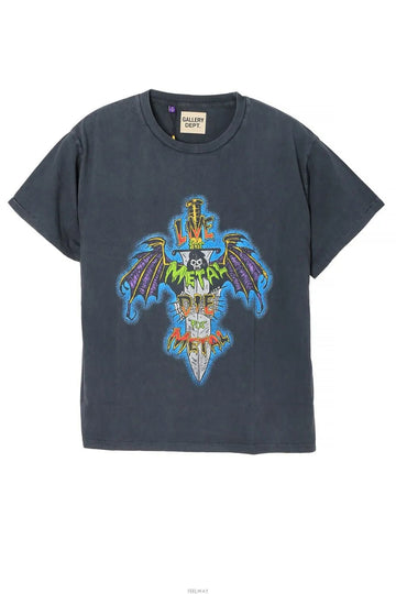GALLERY DEPT LIVE FOR METAL TEE vintage schwarz LFM10287 VBLK 152883460 [P]