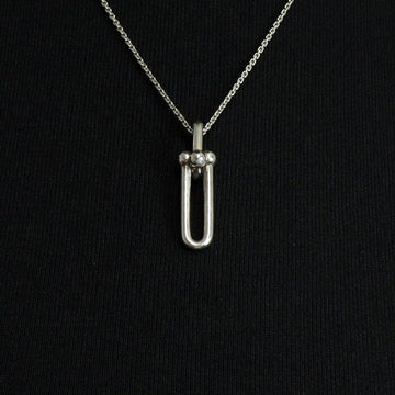 Tiffany & Co Sterling Silver Double Link Pendant Necklace Unisex 66933 159569778 [P]