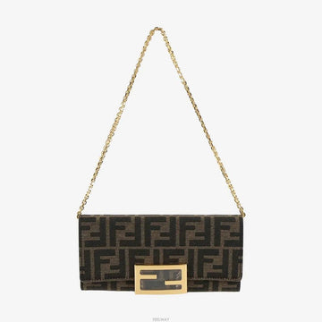 Fendi FF Fabric Baguette Long Wallet Brown LB8MCDJ9 159570559 [P]