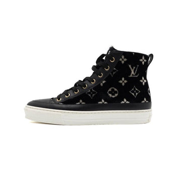 Louis Vuitton Black Monogram Stella Ankle Women's High-Top Sneakers 1A95NB 159571538 [P]