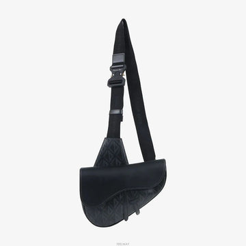 Dior Men's CD Diamond Saddle Bag Black XAFRMI7A 159572037 [P]