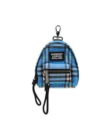 BURBERRY Blauer Karo-Rucksack Schlüsselanhänger 49322 159575721 [P]