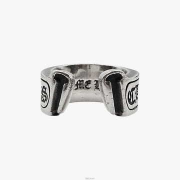 Chrome Hearts Scroll Label Ring Silver KACXH83H 159578347 [P]