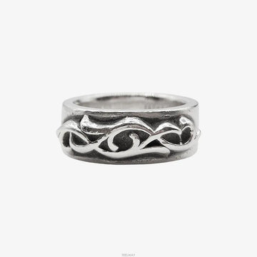 Chrome Hearts Double Narrow Binding Band Ring Silver IQVOY25Y 159578399 [P]