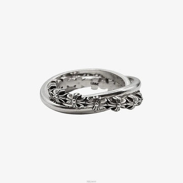 CHROME HEARTS Tiny E Triple Ring Silber 3N67KMJT 159580190 [P]