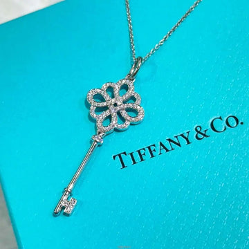 TIFFANY & CO WG Notenschlüssel Anhänger Diamant Halskette 33450702J021201 152885258 [P]