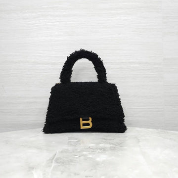 BALENCIAGA シアリング ブラック トート ショルダーバッグ 676365 158239909 [P]
