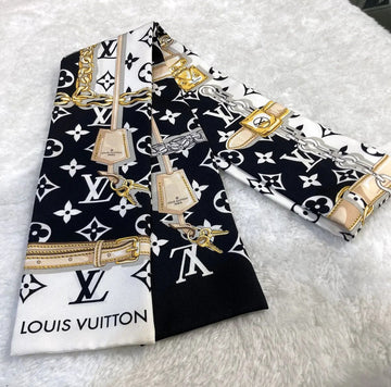 LOUIS VUITTON シルク コンフィデンシャル バンド スカーフ M78656 158039009 [P]