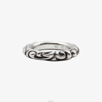 Chrome Hearts Scroll Band Ring Silver 3KDQLT8E 159582043 [P]