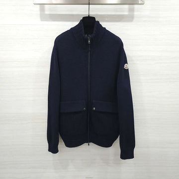 Moncler Logo Patch Knit Padded Zip-Up Cardigan 9B00034 158231647 [P]