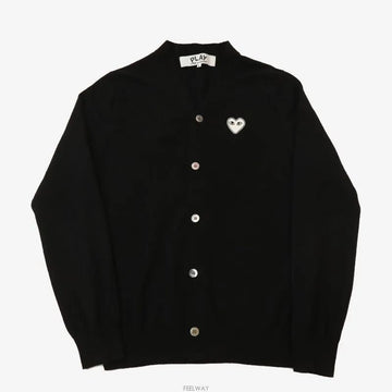 Comme Des Garcons PLAY V-Neck Cardigan Black L MP775AWH15A 123096015 [P]