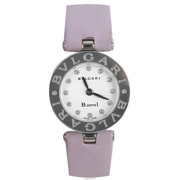 BULGARI BZ22S Bzero1 White Diamond 12P Stahl-Lederarmband 22MM 7227285041 75684035 [P]