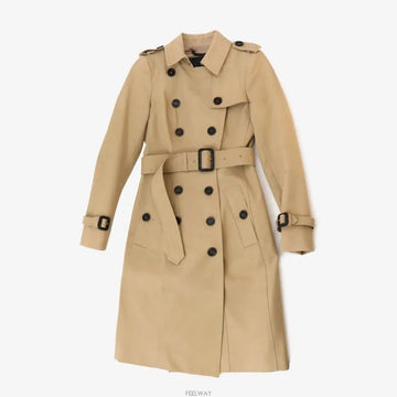 BURBERRY ダブルトレンチコート ベージュ 38 129878418 [P]