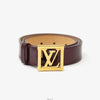 Louis Vuitton Monogram Varnish Buckle Belt Burgundy Gold 80 157186892 [P]