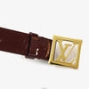 Louis Vuitton Monogram Varnish Buckle Belt Burgundy Gold 80 157186892 [P]