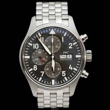 IWC スピットファイア クロノ スティール シルバー 43MM 377719 75876116 [P]
