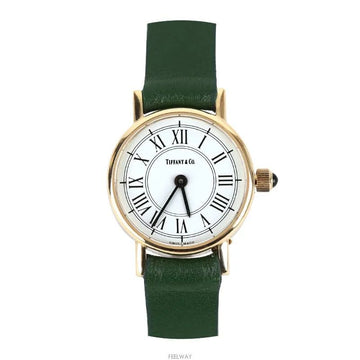 TIFFANY & CO 14K クラシック 14K ゴールド レザー バンド 19MM 7233751136 75876091 [P]