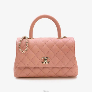 CHANEL A92990 Coco Handle Caviar Small Rosa Gold 7728896187 146977914 [P]