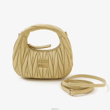 MIU MIU 5BP078 ワンダー マテラッセ ナッパレザー ホーボーバッグ ミニ SOLA 7710065645 144746881 [P]