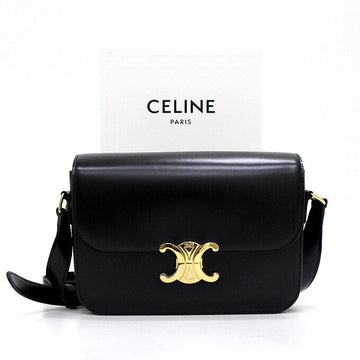 Celine Classic Triofer Shoulder Bag and Crossbody in Black Shiny Calfskin 187363BF4 159646397 [P]