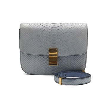 Celine Blue Python Classic Box Medium Shoulder Bag and Crossbody Bag 189173 159646682 [P]