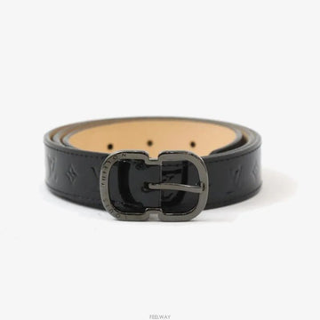 LOUIS VUITTON Monogram Gürtel Schwarz mit Goldbeschlag 80 M9527 157186879 [P]