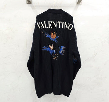 Valentino Logo Embroidered Animal Cardigan 152925813 [P]