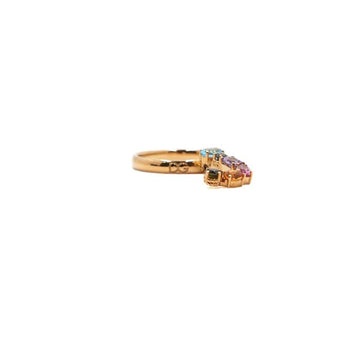 Dolce & Gabbana 18K Yellow Gold Multi-Color Alphabet J Ring Size 15 aa67088 159659784 [P]