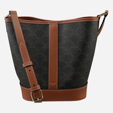 CELINE Klein Bucket Bag aus Segeltuch in Tan 159659858 [P]