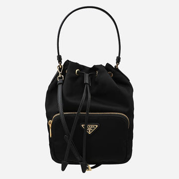 Prada Duet Nylon Bucket Bag Black 1BH038 RV44 F0002 159660975 [P]