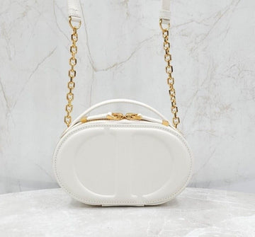 Dior New CD Signature Oval Camera Bag Latte Calfskin S2201UMFV 143555101 [P]