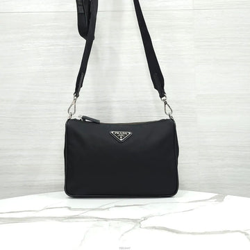 PRADA Dreieck Logo Nylon Saffiano Pouch Crossbody Bag 2VH113 159661376 [P]