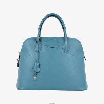 HERMES Bolide 35 Blue Jean mit Silberprägung R12YF830 159662930 [P]