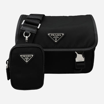 PRADA Logo Nylon Messenger Bag 159664703 [P]