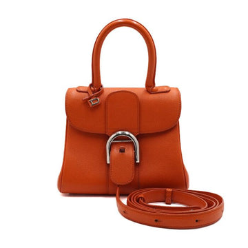 DELVAUX オレンジレザー ミニトートバッグ兼ショルダーバッグ クロスバッグ aa67125 159693064 [P]