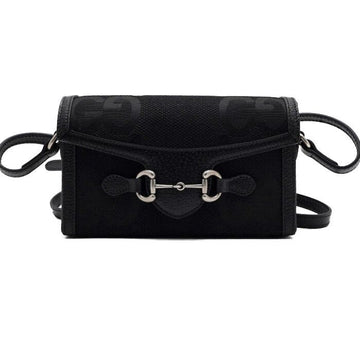 Gucci Black GG Canvas Horsebit 1955 Mini Crossbody 699296 159693070 [P]