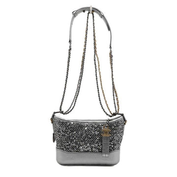 CHANEL シルバーシークインガブリエルホーボースモールチェーンショルダーバッグクロスボディAA67138 159693229 [P]