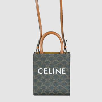 Celine Triomphe Canvas Vertical Cabas Tote Bag Crossbody 194372 15132 159693383 [P]