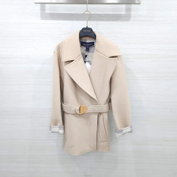 Louis Vuitton Damier Wool Azure Short Wrap Coat 158377629 [P]