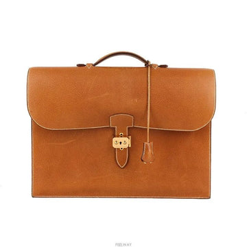 Hermes Sahara Depeche 40 Light Brown with Gold Hardware 7684785467 142027343 [P]