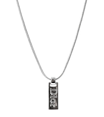 DIOR Platten Silber Halskette 60997 159698902 [P]
