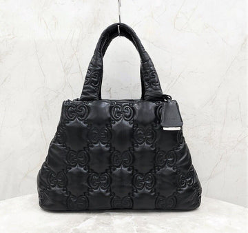 GUCCI マトラッセ GG キルティング レザー ラージ トートバッグ ブラック 781386 149806718 [P]