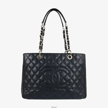 CHANEL Grand Shopping Tool Flap Bag Medium Schwarz Silber 14 159715596 [P]